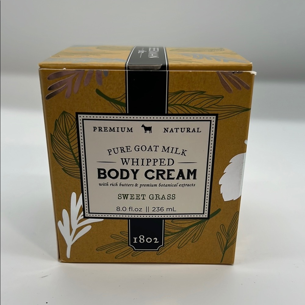 Beekman 1802 whipped body cream sweet grass fragrance new sealed 8 oz 236 ml